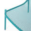 Chaises d'extérieur empilables bleu sarcelle, structure stable, arrondie, 26 po x 22,09 po x 26 po, aspect minimaliste en fer, l 26 po x P 22,09 po