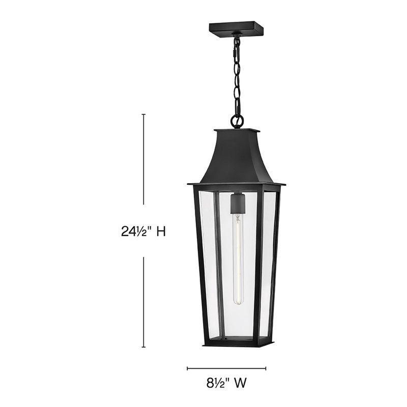 Hinkley Georgetown Hanging Lantern, Black