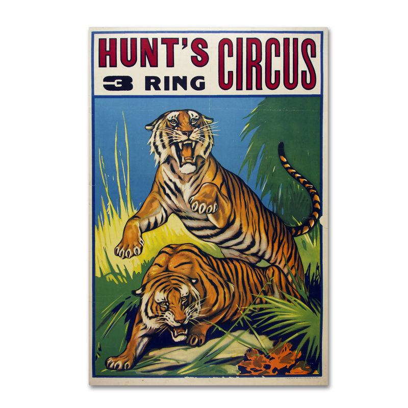 «Hunts Circus», reproduction d'impression sur toile tendue, H 19 po x l 12 po