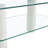 Minimalist Double-Layered Transparent Tempered Glass Computer Desk With Decorative Columns For Versatile Use