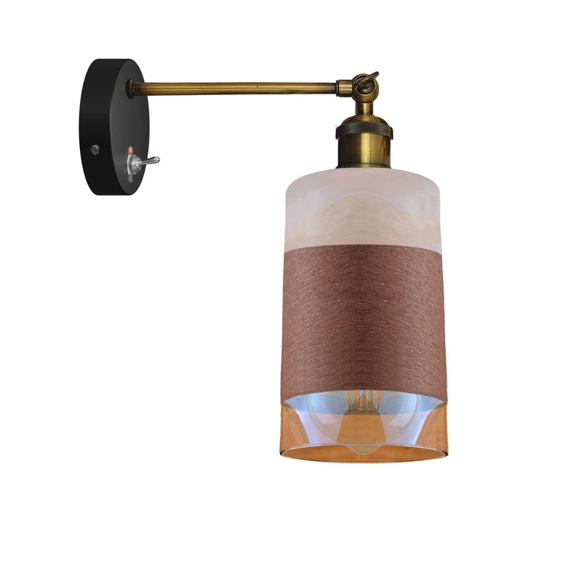 Thompsons Glass Armed Sconce