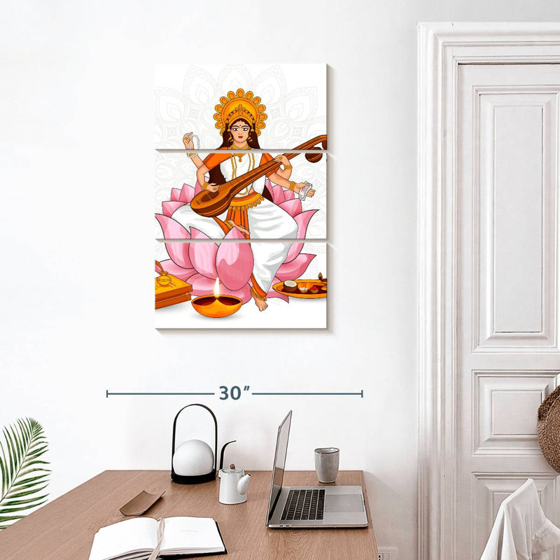 Adella Goddess Saraswati, 32" H x 20" W