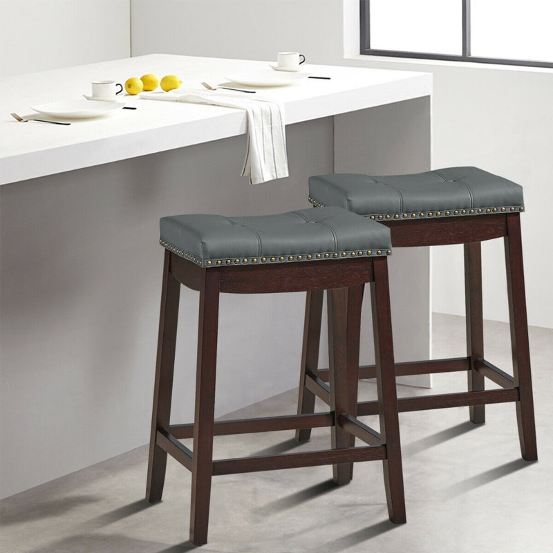 Tabouret de comptoir 24 po Johnee, Tabouret de comptoir (siège d'une hauteur de 24 p, Café, Gris / brun
