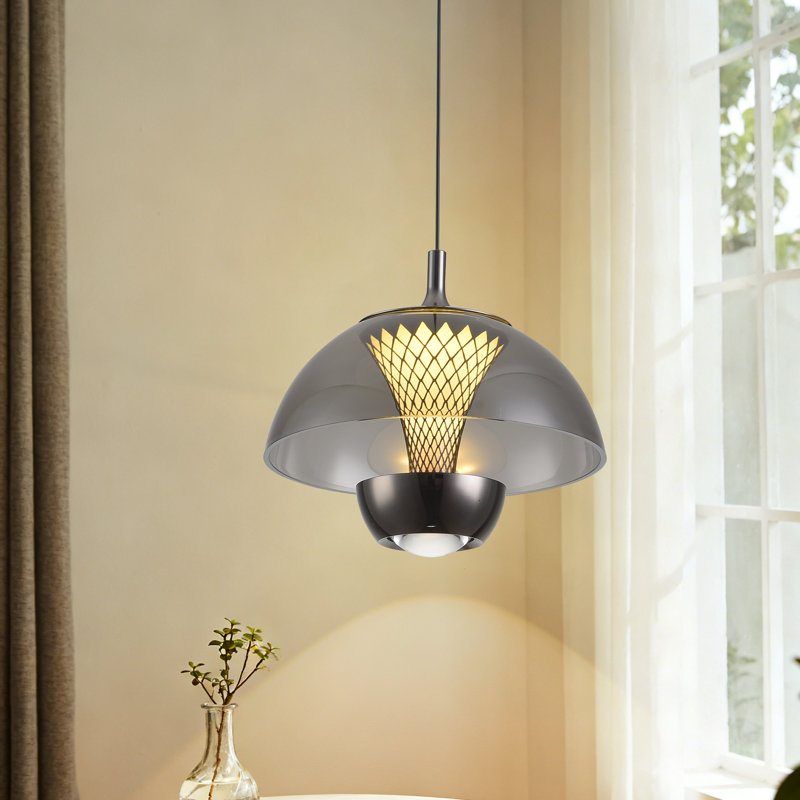 Luminaire suspendu simple à 1 lumière DEL