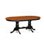 Ensemble de 5 pièces pour 4 pièces comprenant une table de salle à manger ovale avec rallonge papillon et 4 chaises, noir et cerise-31150683-49803709