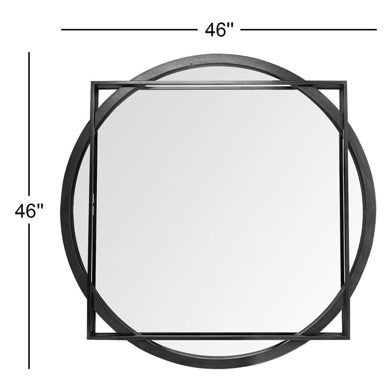 Farringdon Circle Solid Wood Mirror