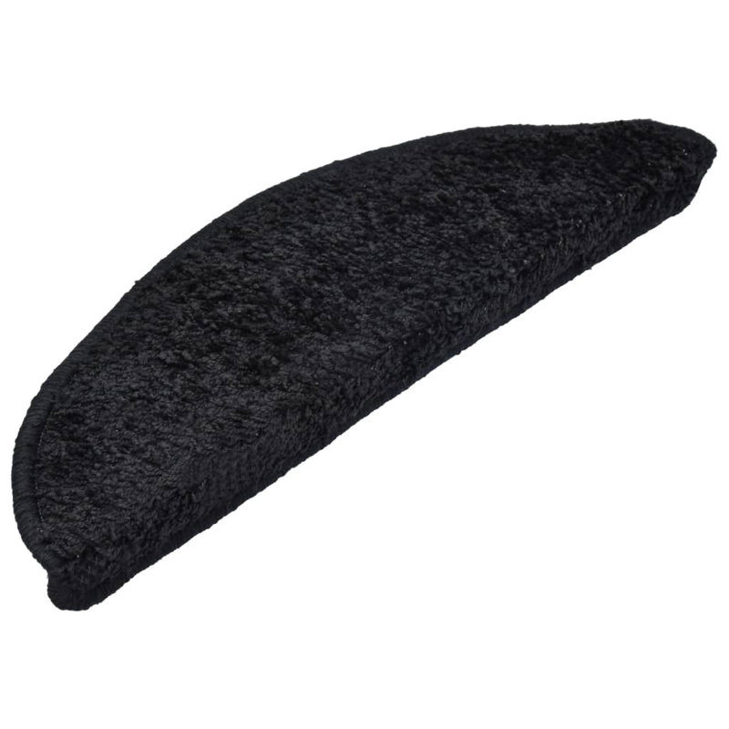 Stair Mats Black, Semi-Circle 10.56 x 20 cm