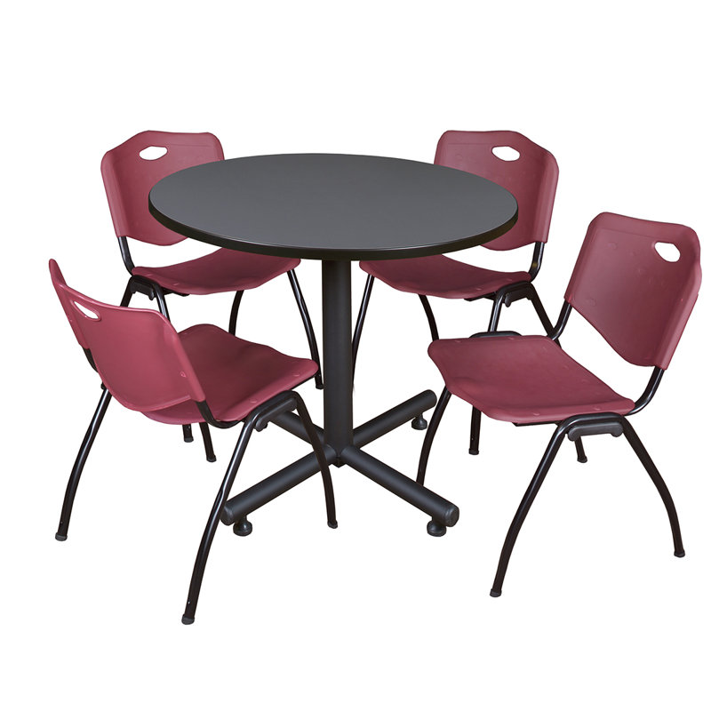 Table de salle de repos Nicklo, Gris, Bourgogne