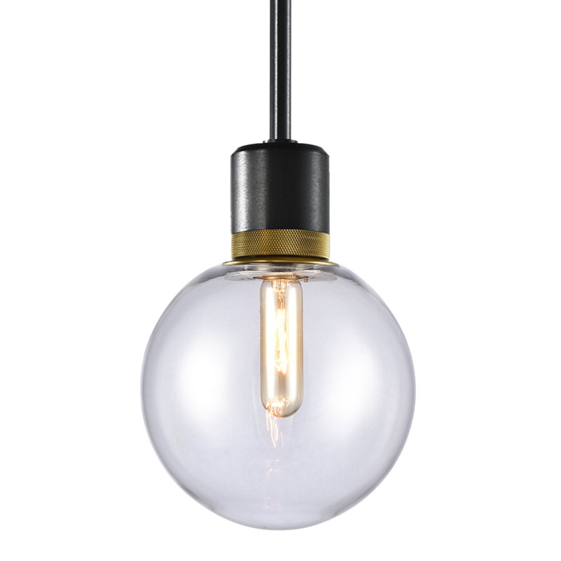 Zigrina Pendant, Satin Brushed Black/Aged Brass