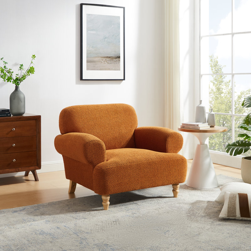 Fauteuil en chenille Piasa, Polyester orange