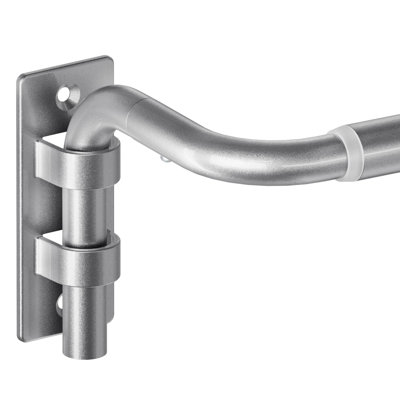 Curtain Rod,Wrap Around Curtain Rods,Adjustable From 30 To 129 Inches,(Silver)