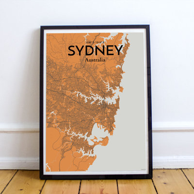 Sydney City Map - No Frame Print