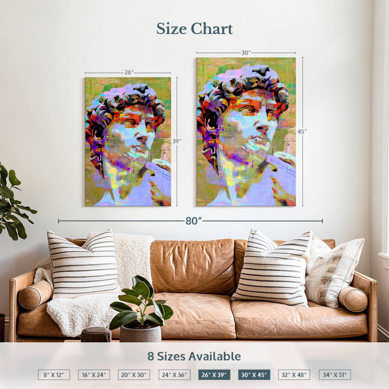 Leisha Michelangelo David I, H 39 po x l 26 po