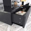 Table basse moderne à DEL avec 2 tiroirs, tablettes-223325460