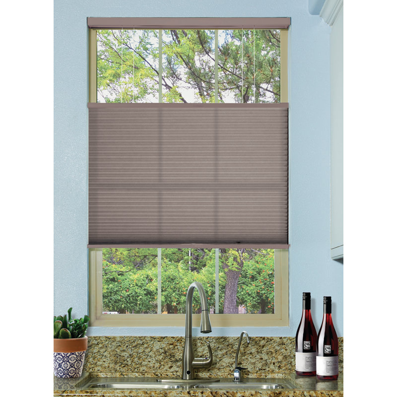 Store alvéolaire semi-transparent sans cordon, 72", 56.5", Bâtons / pierres