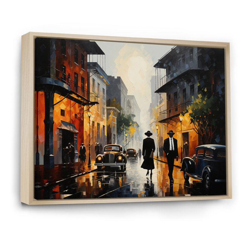 Jazz Harlem Renaissance VI - impression, H 24 po x l 32 po x P 1 po, Cadre flottant érable