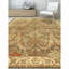 Hand Knotted Wool Oriental Area Rug in Brown And Ivory