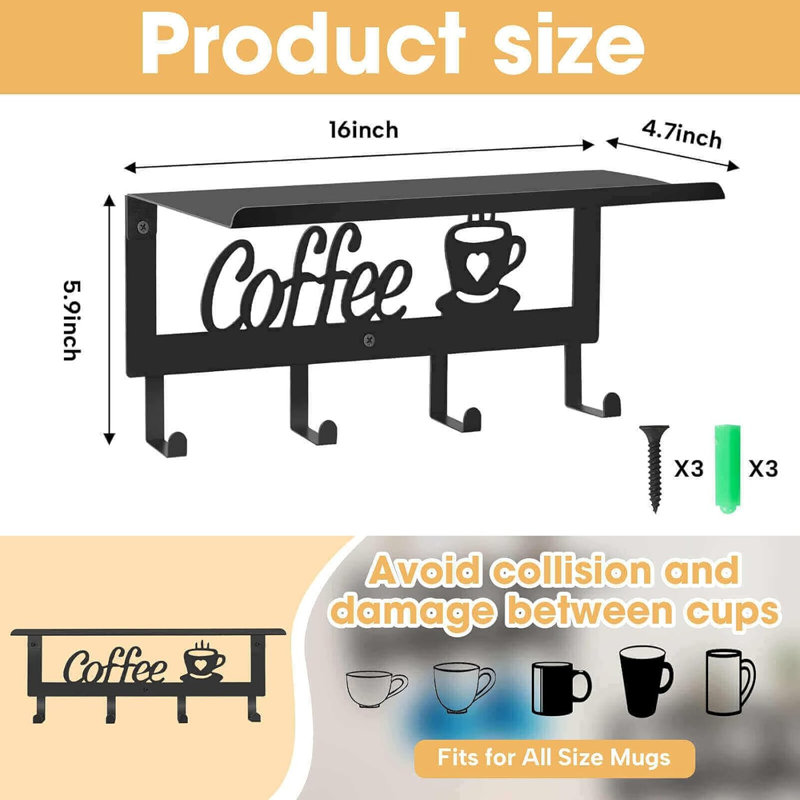 Porte-tasse à café mural