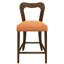 Tabouret de comptoir sans accoudoirs en noyer et 2, structure en bois d'hévéa massif naturel, dossier légèrement incurvé pour 2 sièges ergonomiques, fabriqué de haute qualité avec un confort évidé, style moderne-1605102671-1605102666