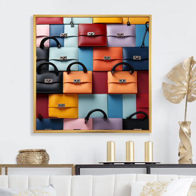 Colorful Fashion Handbags Pattern I - Fashion Bag Wall Art