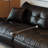 Minimalist Retro Straight-lined Black Sofa