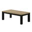 Table moderne brune et noire: fonction en bois pour le salon, style carré rectangulaire: utilisation polyvalente