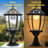 Hernandez Outdoor Solar LED Traditional Vintage Metal Lamp Post Lantern Head