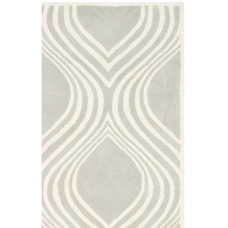 Oglesbee Hand Tufted Wool Geometric Rug, Rectangle 8' x 10'