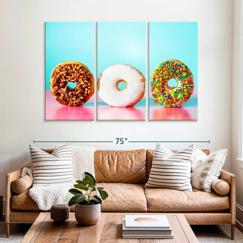 Donut Trio, H 42 po x l 65 po