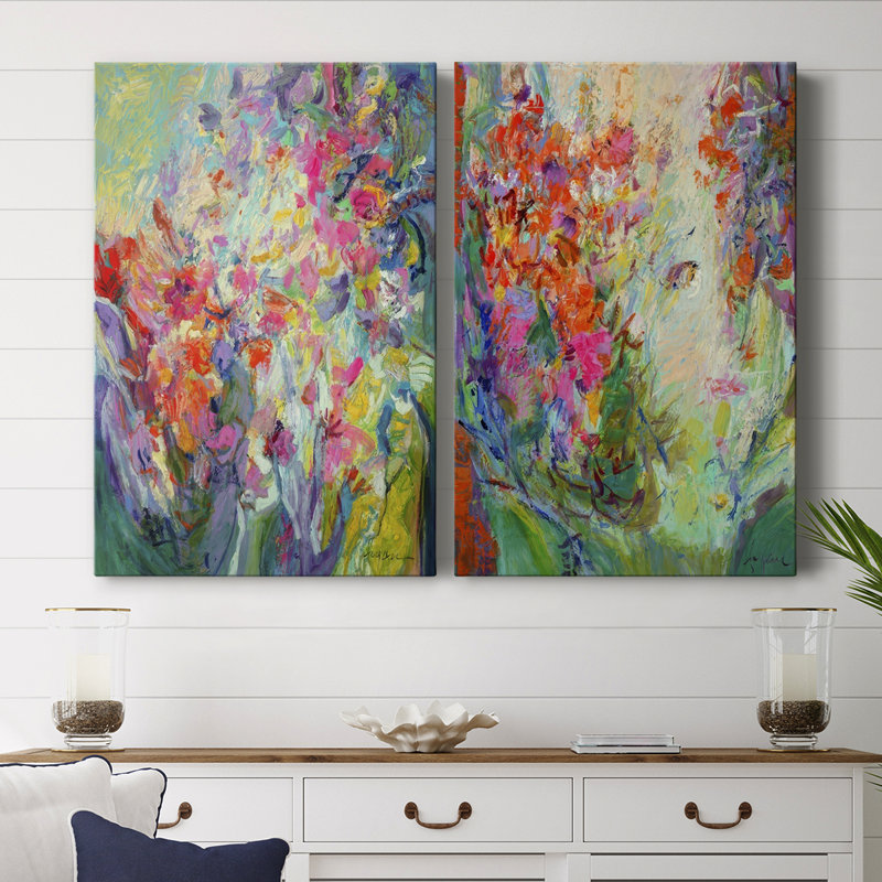Toile tendue Bold Flourish I-Premium Gallery - prête à être accrochée, H 60 po x l 80 po