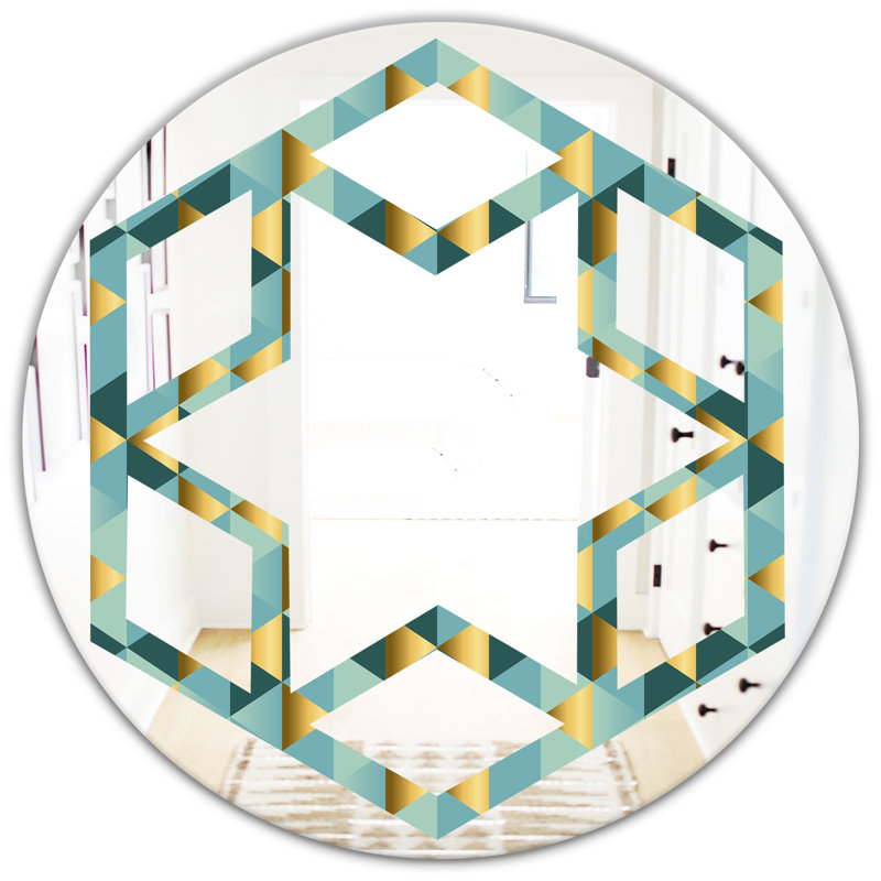 Miroir mural hexagonal star dynamics v, 31,5 po x 31,5 po