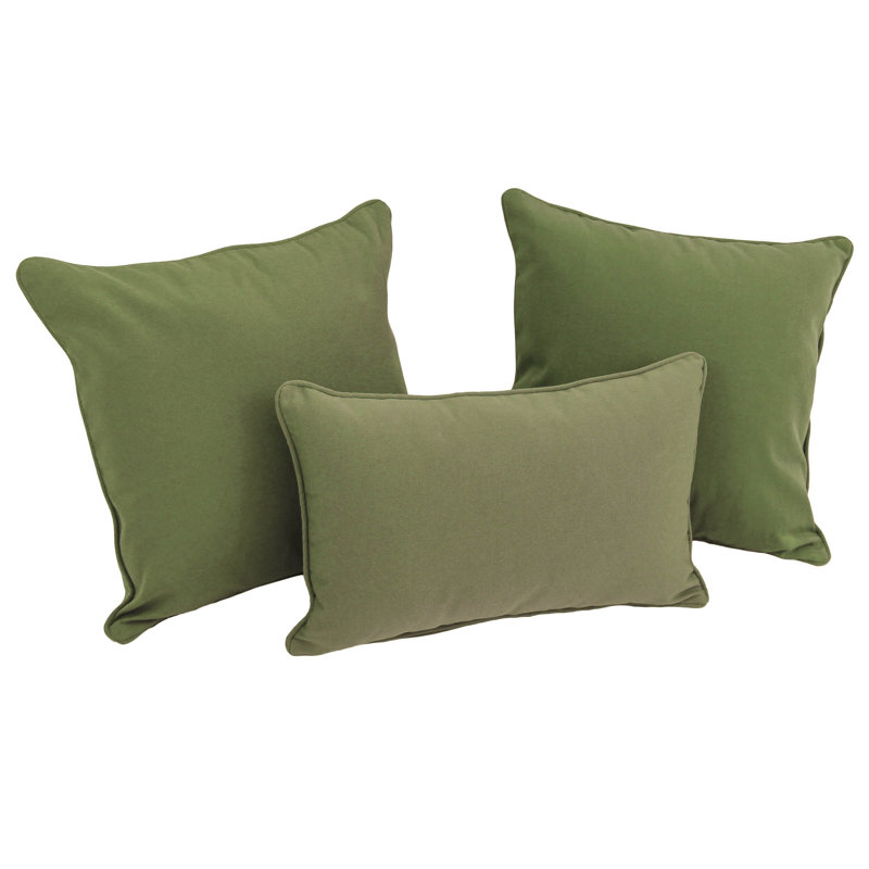  3 Piece Throw Pillow Set, Sage