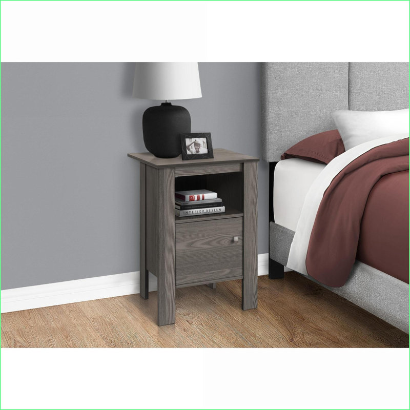 Table basse d'apparence en bois gris Chambre à coucher, Gris