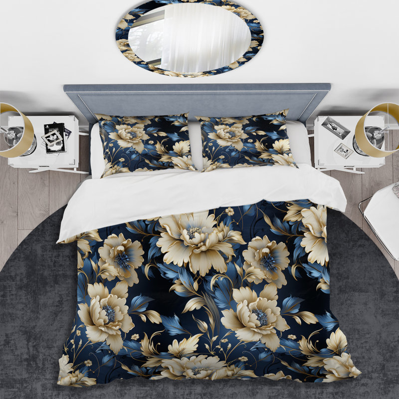 Ensemble de housse de couette Regal Baroque Flourish Victorian, Housse de couette pour très grand lit et 2 très