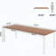 Bureau rectangulaire avec double espace de travail