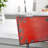 Nuri Metal Distressed Bar Stool with Gunmetal Legs and Backrest-160259251