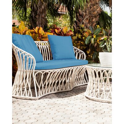 Amalfi 63'' Wide Outdoor Loveseat with Sunbrella Cushions -  David Francis Furniture, AW8701-L-Capri