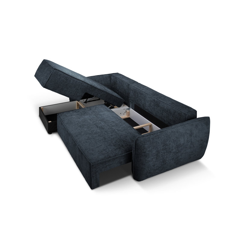 Blessington 4 Seater Sofa Bed, Blue, Left Hand Facing
