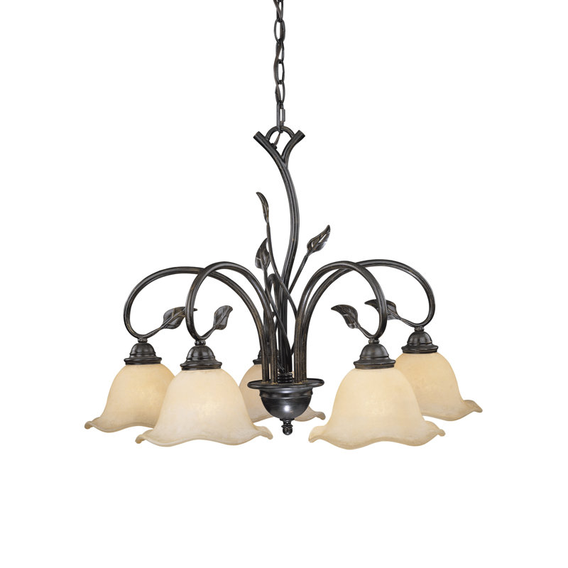 Mia Light Shaded Classic / Traditional Chandelier, 22" H x 25" W x 25" D