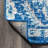 Lathan Bohemian FLAIR Boho Vintage Medallion Cream/Blue Rug-53503412