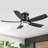 41" 5-blade Flush Mount Indoor Ceiling Fan With Light And Remote/app Control-710461775