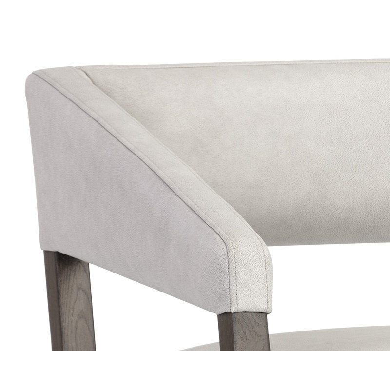 Carlyle Lounge Chair, Grey Genuine Leather