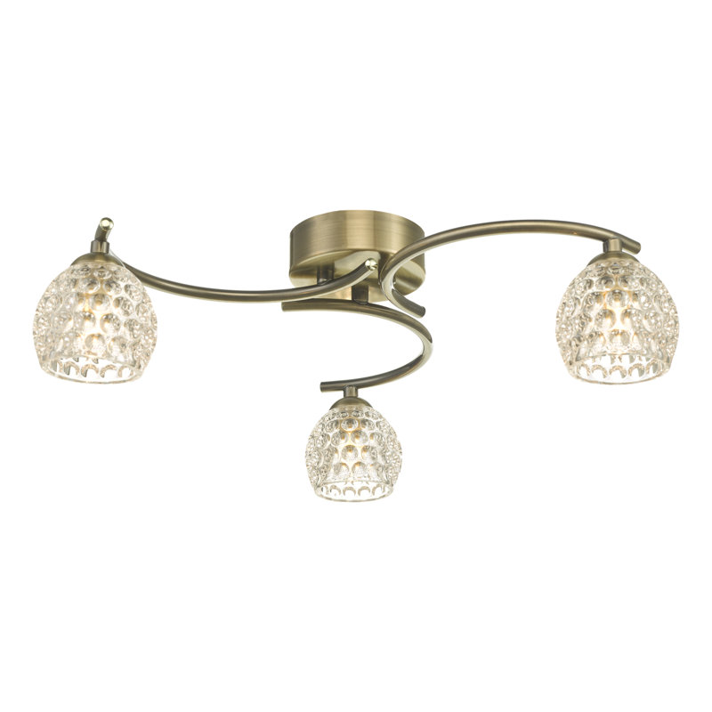 Ordonez Semi Flush Mount, Antique Brass
