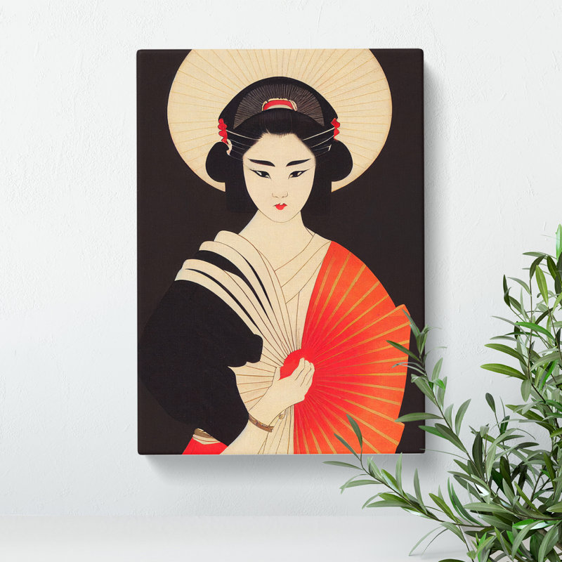 Sculptured Geisha - Wrapped Canvas, 60cm H x 40cm W x 3cm D
