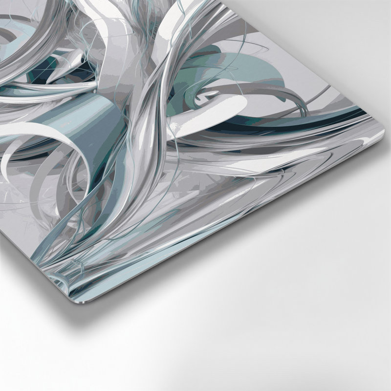 Art numérique gris Abstraction numérique 46, H 12 po x l 18 po