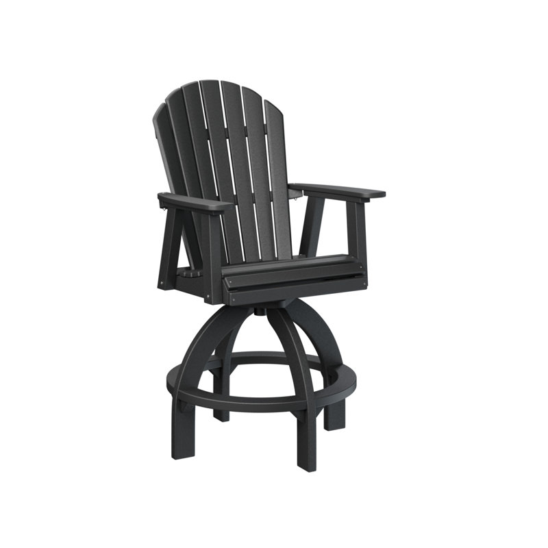 Fauteuil de bar pivotant noir Berlin, 26.5", Noir