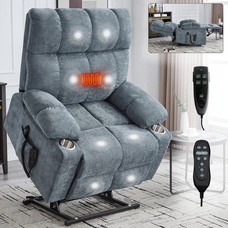 Fauteuil inclinable et chauffant à deux moteurs avec position infinie et jusqu'à 350 LBS