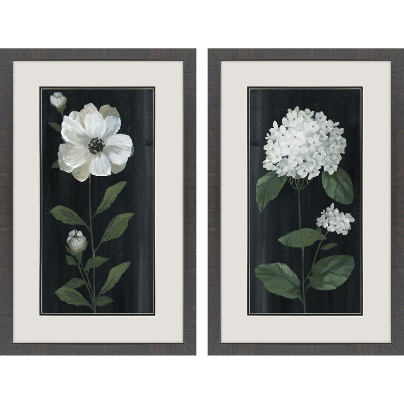 White Buds Framed Art