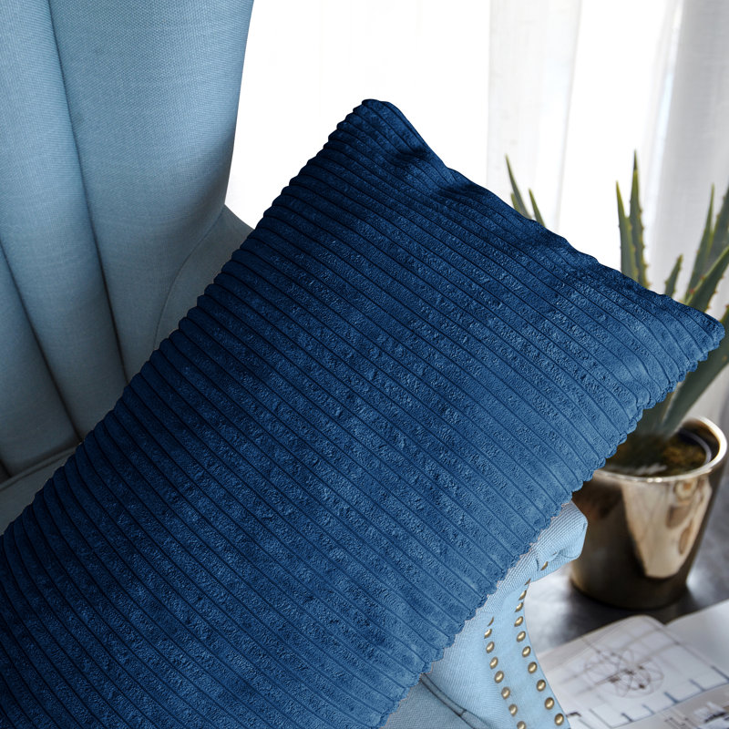 Rectangular Lumbar Cushion Cover, Majolica Blue