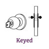 Emtek Key-in Single Cylinder Knobset w/ Rectangular Rosette and Providence Knob